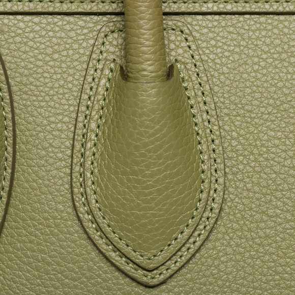 Luggage Micro Olive Green Calfskin Leather Tote - Picture 11 of 12